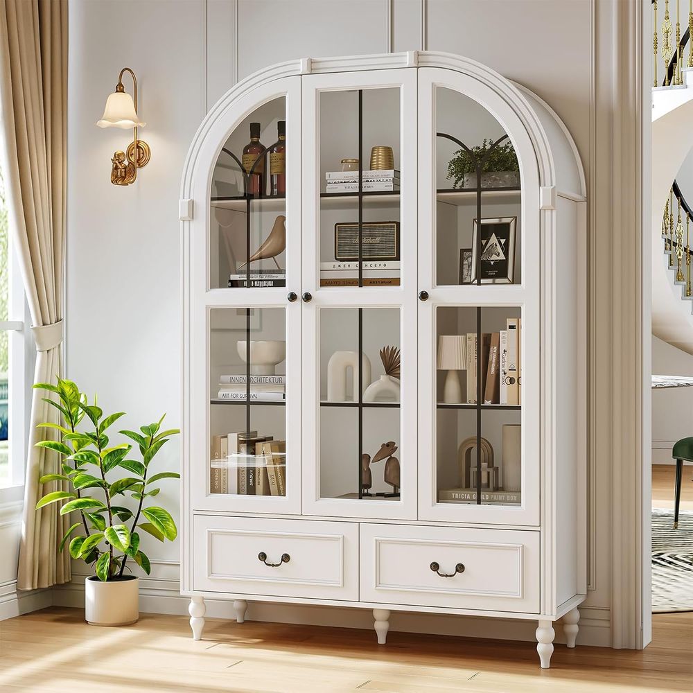 70.8 Tall Arched Kitchen Pantr - Glass Cabinet Display recensione e prezzo