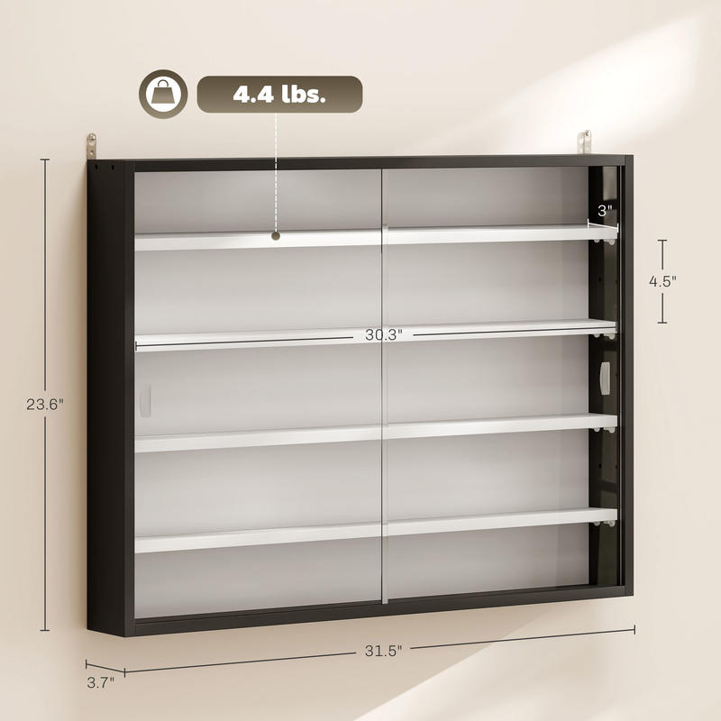 HOMCOM 5-Tier Display Cabinet, - Glass Cabinet Display recensione e prezzo