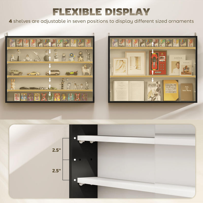 HOMCOM 5-Tier Display Cabinet, - Glass Cabinet Display recensione e prezzo