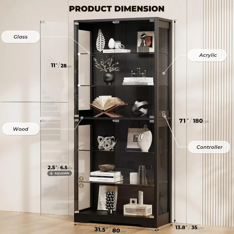 BROTTAR Display Cabinet with G - Glass Cabinet Display recensione e prezzo