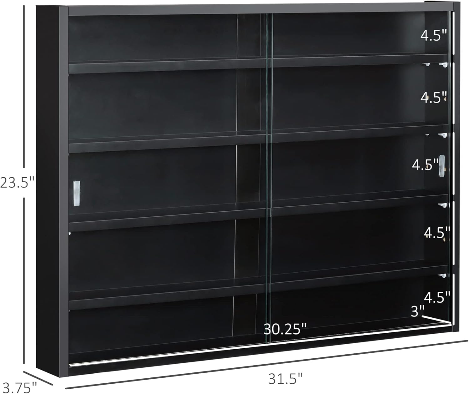 5-Tier Display Cabinet, Glass  - Glass Cabinet Display recensione e prezzo