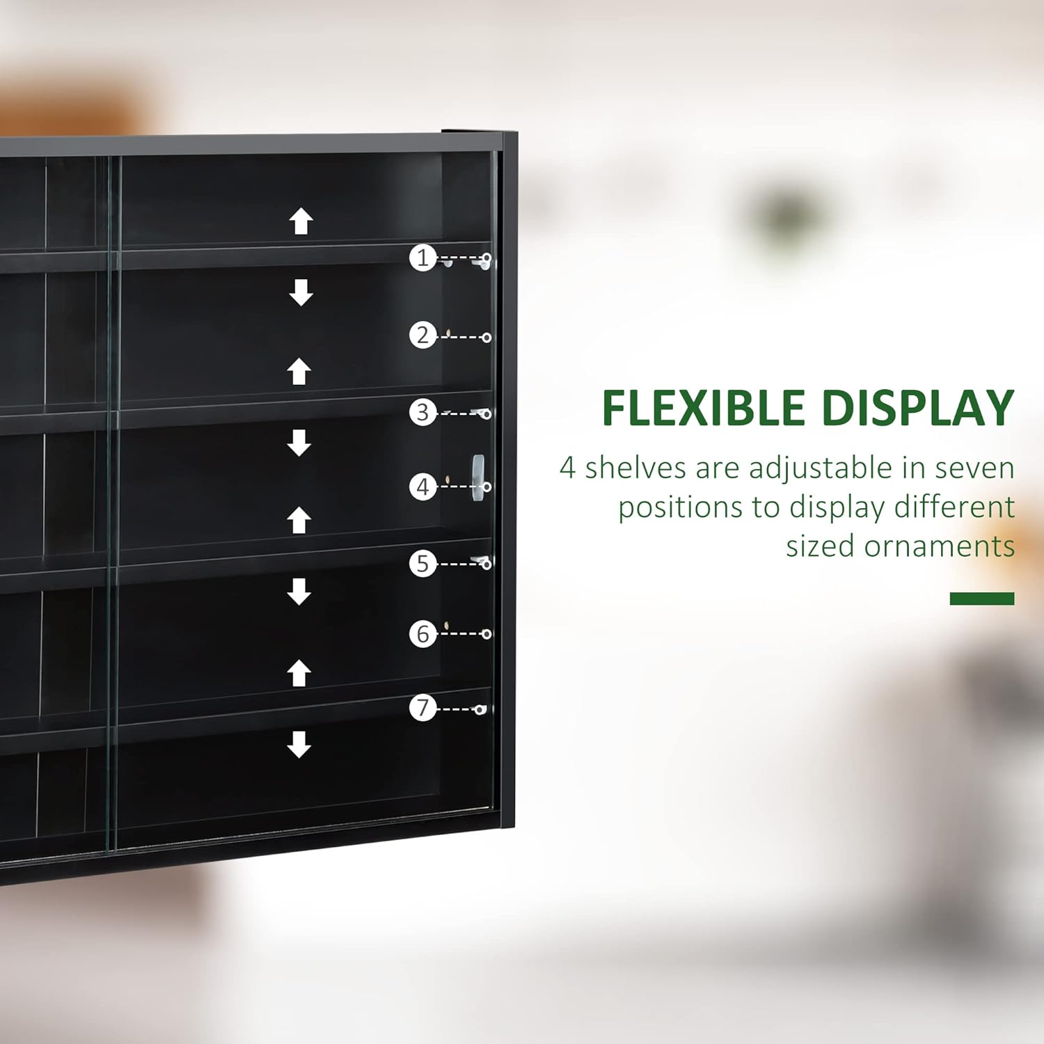 5-Tier Display Cabinet, Glass  - Glass Cabinet Display recensione e prezzo