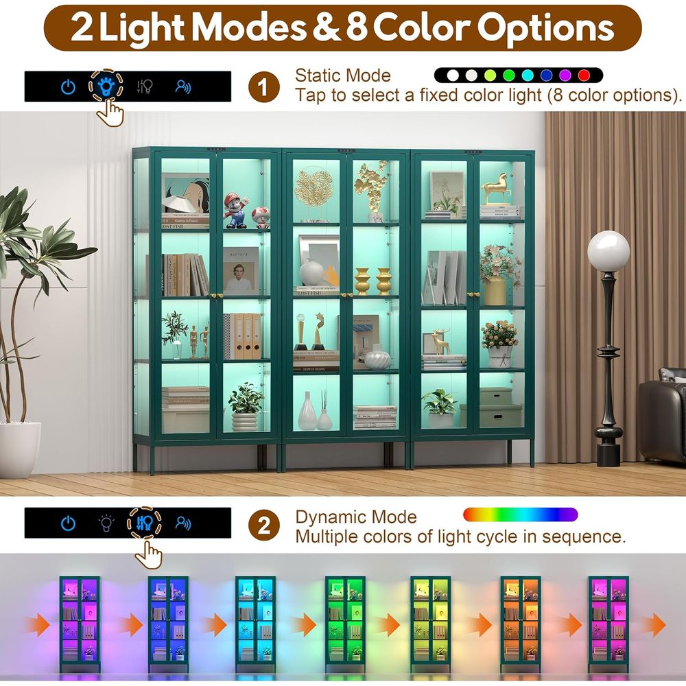 LED-Illuminated Glass Display  - Glass Cabinet Display recensione e prezzo