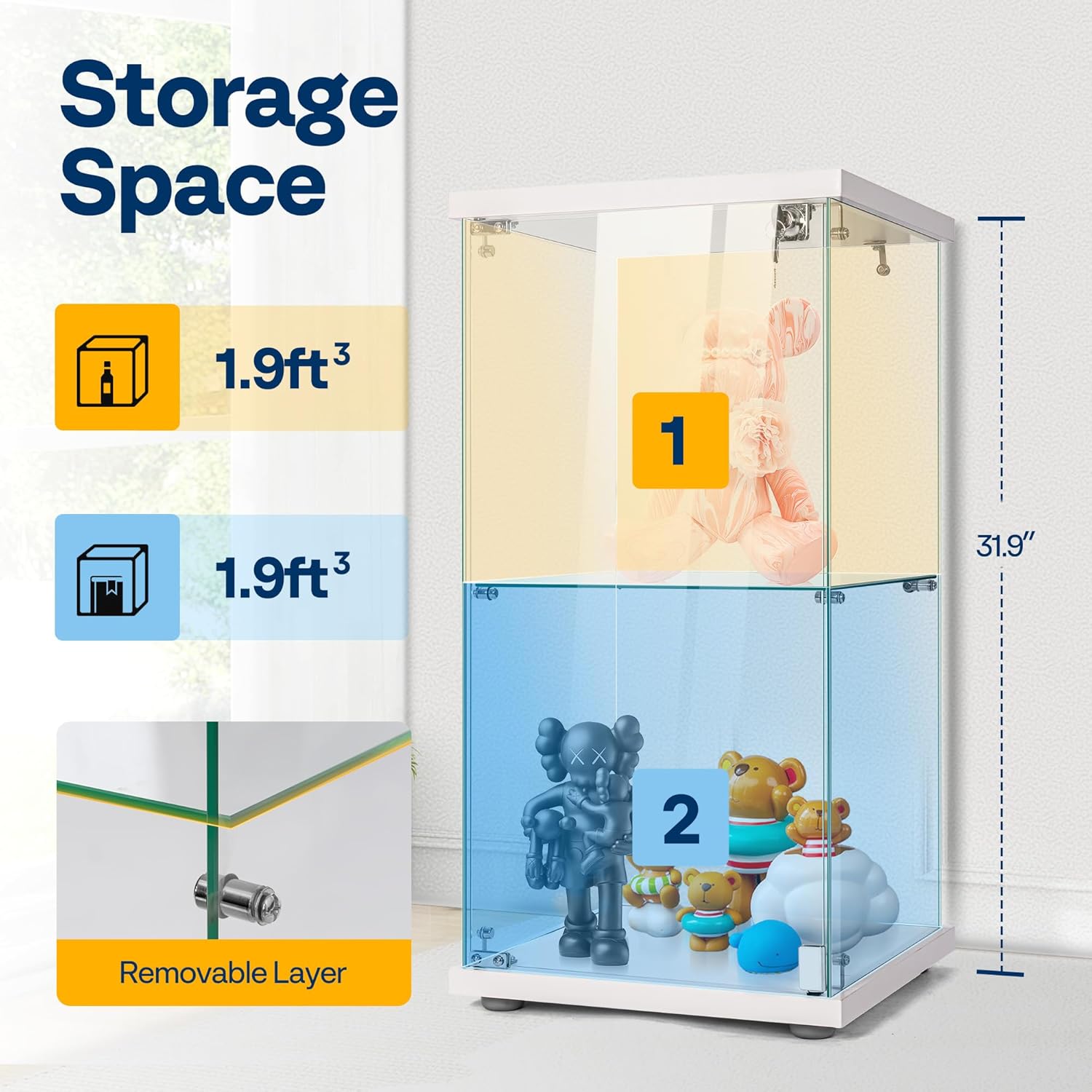 Glass Display Cabinet with Loc - Glass Cabinet Display recensione e prezzo