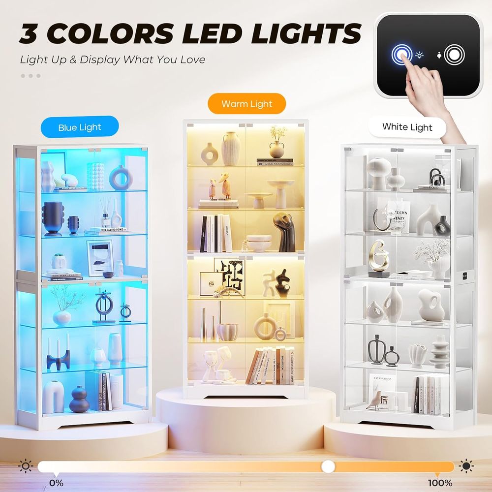 71 6-Tier Glass Door Display C - Glass Cabinet Display recensione e prezzo