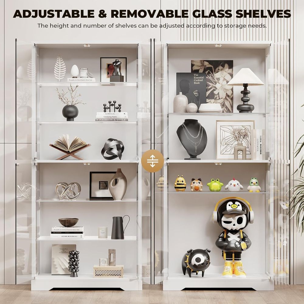 71 6-Tier Glass Door Display C - Glass Cabinet Display recensione e prezzo