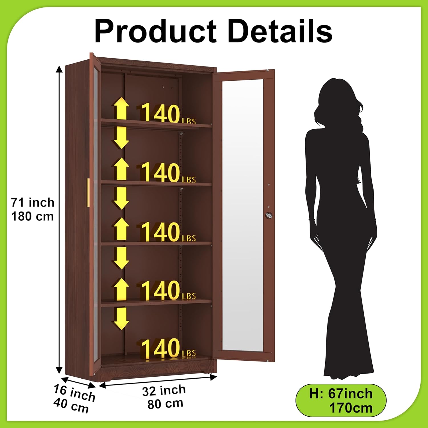 Display Cabinet with Glass Doo - Glass Cabinet Display recensione e prezzo