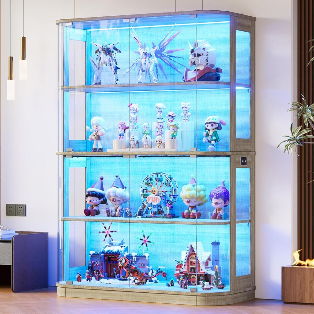 47.2 Glass-Door 4-Tier Display - Glass Cabinet Display recensione e prezzo