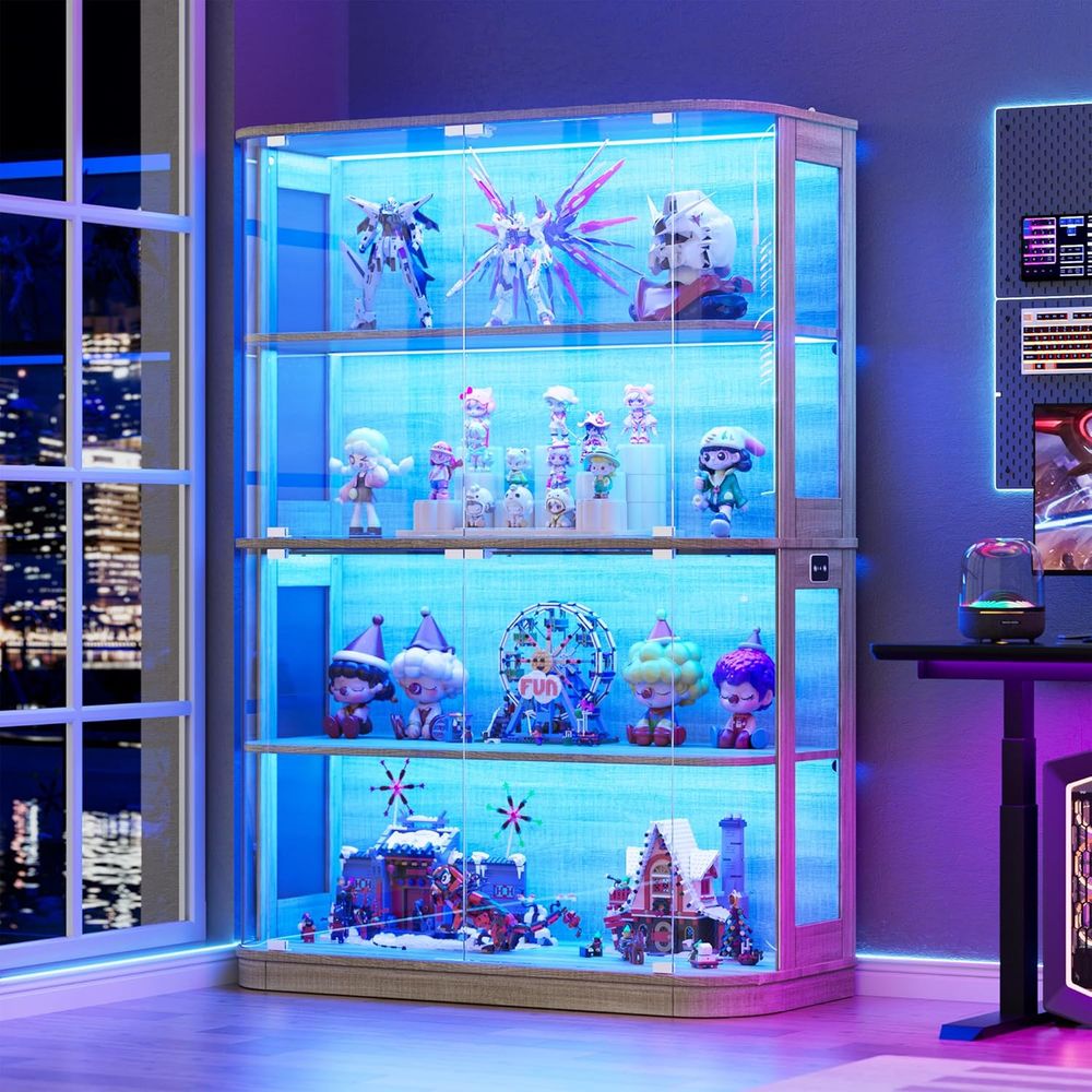 47.2 Glass-Door 4-Tier Display - Glass Cabinet Display recensione e prezzo
