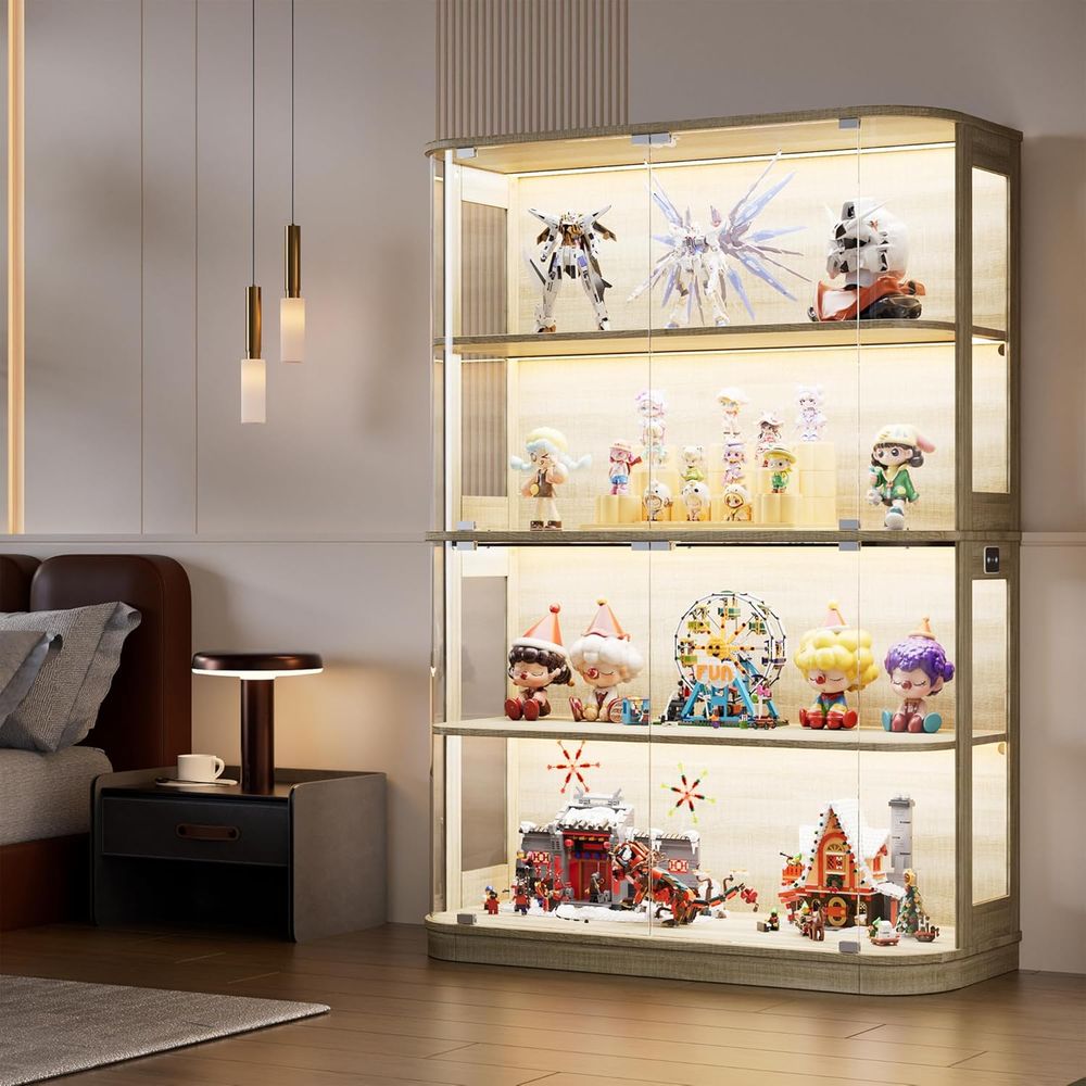 47.2 Glass-Door 4-Tier Display - Glass Cabinet Display recensione e prezzo