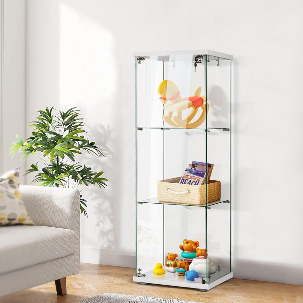 15.7W x 15.7D x 47.2H Tempered - Glass Cabinet Display recensione e prezzo