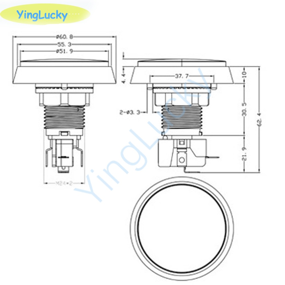 10pcs Arcade Button 60MM  LED  - Coin Acceptor Selector recensione e prezzo