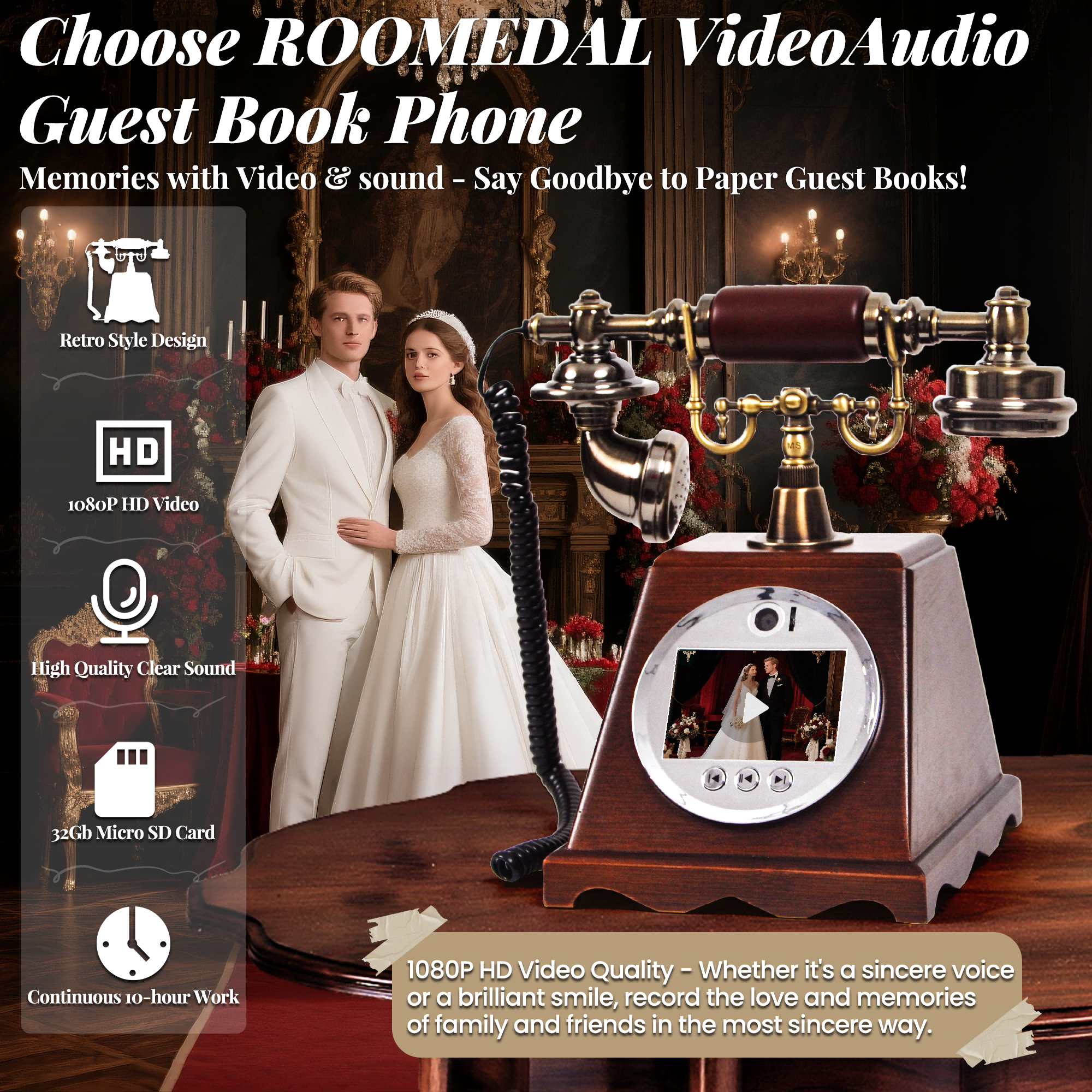 New Arrival Walnut Antique Tel - Photo Booth Machine recensione e prezzo