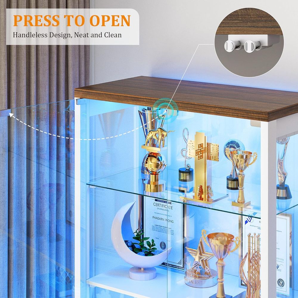 67 Glass Door Adjustable Shelv - Glass Cabinet Display recensione e prezzo