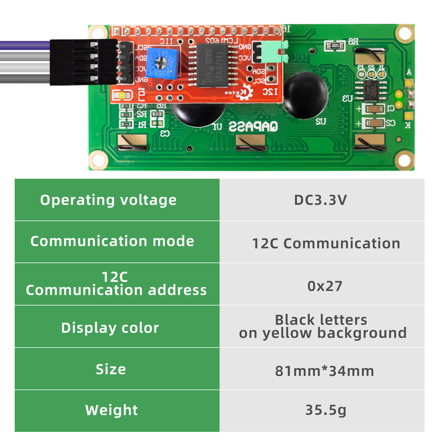 KEYES DC 3.3V LCD1602+I2C Modu - Arduino Vending Machine Project recensione e prezzo